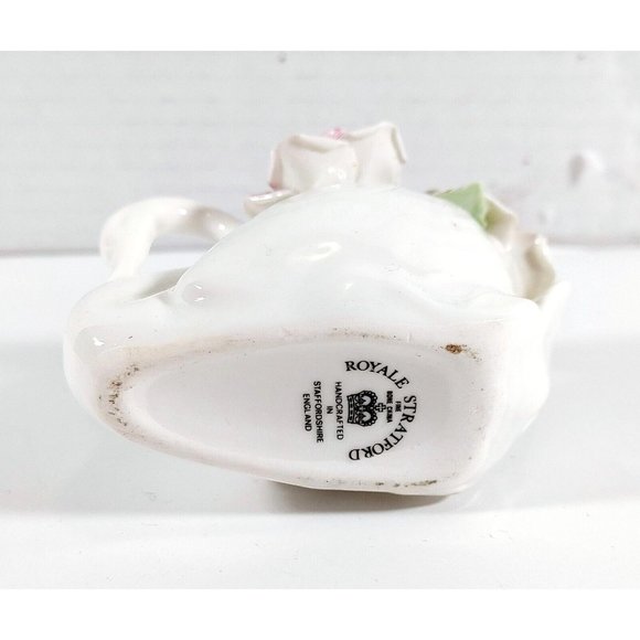 Royal Stratford England Bone China Swan W/Flower Bouquet Vintage Figurine - Picture 7 of 7